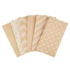 Gift Wrap 5Pcs Kraft Paper Bag Dot Stripe Print Baking Cookies Bread Cake Sweets Snack Takeaway Packaging Home Party Decor