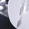 Anhänger Halsketten Böhmen Silber Überzogene Doppel Blatt Box Kette Feder Für Frauen Hochzeit Party Halskette Charme Täglich Tragen Schmuck