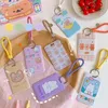 Portachiavi Ragazza carina giapponese Porta carte di credito portatile Access Bank Portachiavi Creativo con cordino Amante degli studenti