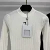 Women's T-Shirt designer 2023 Autumn/Winter New N Nanyou Gaoding Small Fragrant Wind Embroidery embellishment Reduced Age Single Piece Round Neck Knit 5C24