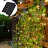 Novelty Lighting Solar Vine String Lights Outdoor Water Resistant Ivy Lights LED Artificial Rattan Green Plant Decoration Maple Leaf Garland Lamp P230403