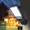 Novelty Lighting Solar Street Lights Outdoor Waterproof Motion Sensor Wall LED Lamp with 3 Lighting Mode Solar Powered Lights for Garden Patio P230403