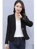 Women's Suits Blazer Coat Women Short Slim Small Korean Office Lady 2023 Spring Pink Fashion Temperament Long Sleeve Tops Clothing