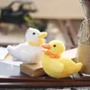 12cm sevimli ördek anahtarlık pürüzsüz dekorasyon ördek bebek anahtarlık kolye doldurulmuş hayvanlar bebek oyuncak çocuklar için çocuk hediyeler