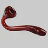 Ny design Sherlock Glass Hand Pipe Red Color Snake Form mycket snygg och smakfull ZZ