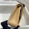 Torba designerska luksusowe torby wieczorowe 10a lustro wysokiej jakości torby klapy kawioru A01112 Torba łańcuchowa 25 cm torebki na ramię z pudełkiem C001