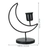 Titulares de vela oco lua titular metal desktop suporte ornamento