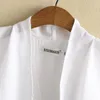 Coletes femininos de tamanho grande colete fêmea camisa de camisa de verão 2023 Coloque de chiffon médio e longo da partida fora da moda fora da moda solta H1443