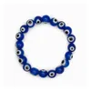 Bedelarmbanden 20 stks / partij glas blauw boze oog kralen armband vrouwen mannen elastische draad stretch Griekse sieraden drop levering sieraden beha Dhq6P