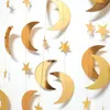 Dekoracja imprezy 4M gwiazda księżyca papierowy sznur Eid Ramadan Bunting Garland for Kids Briend Baby Shower Islamski Festiwal Festiwal