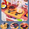 Kitchens Play Food Children Large Mini Kitchen Toys 43pcs Sound And Light Play House Simulation Tableware Leisure Games Educational Toys For KidsL231104