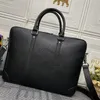 Fashionabla funktionell väskor Herrens portfölj Bag Classic Logo Leather Design 13 Inch Laptop Bag
