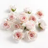 Decorative Flowers 5/10pcs Silk Rose Artificial Flower Head Scrapbooking Home Wedding Wall Decoration Christmas DIY Wreath Candy Box Cake