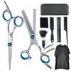 Hair Scissors 281011 pièces ciseaux de coiffure outils ensemble 6 pouces ciseaux de coiffure professionnels coupe amincissement cisaillement accessoires de barbier 230403