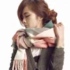 스카프 격자 무늬 겨울 여성 격자 모방 캐시미어 스카프 가을과 두꺼운 패션 따뜻한 캐주얼 숙녀 야생 목도