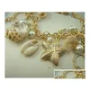 Colliers pendentif en gros nouvelle mode plage vent coquille conque étoile pendentif collier clair de lune pierre précieuse océan élément pour femmes bijoux Dhovb