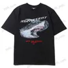 Męskie koszulki męskie Hip Hop Ins Great White Shark Print Bawełniany krótki rękaw T-shirt pół rękawów T230404