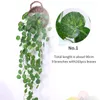 Flores decorativas 2 pc/lote artificial pendurado videiras plantas de seda árvore de casamento folhas de uva hera guirlanda casa vertical jardim parede decoração do quarto