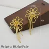 Orecchini pendenti alla moda fiore giallo petalo nappa goccia per accessori donna gioielli di moda di tendenza 2023