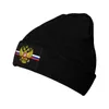 Basker vapen Ryssland Bonnet Hat Knitting Hattar Män kvinnor mode unisex ryska flagga varma vinterskallar mössor mössor