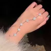 vanlies cleeflies Bracciale a trifoglio Bracciale a trifoglio di crostacei naturali di alta qualità con braccialetto di fiori portafortuna intarsiato di diamanti che non sbiadisce la luce