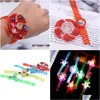 Novelty Games Novelty Games 1Pcs Children S Luminous Wrist Band Manual Rotating Soft Flash Gyro Bracelet For Kids Led Cartoon Lights G Dhumv