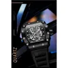 Richarmiles Swiss Luxury Watches RM卸売トップブランドスタイルの防水ファッションバンドイエロークォーツシリコン0xxp