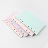 40 feuilles bloc-notes papier A5 A6 cahier Index diviseur pour planificateur quotidien papiers de cartes colorées 6 trous fournitures scolaires