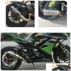 Uitlaatpijp Auto DVR 51 mm 60 mm Motorfiets Duffler Medkool Vezel Escape DB Killer Dirt Bike Scooter voor SC Project BWS PCX1 Drop Deliv DHKP6