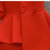 Kvinnors tvådelar Pants 2023 Big Red Year Meeting Suit Professional Dress Temperament Business President Host Beauty Salon Work Clothes