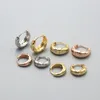 Hoop Earrings Fashion 18K Male Sand Color Silver Stainless Steel Small Wide Frosted Huggie Drop Jewelry Cool Men