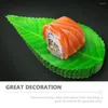 Ensembles de vaisselle 200 pièces décorations hawaïennes assiette à sushi ornement fournitures de restaurant japonais plat d'herbe décoratif tapis de feuilles de Sashimi