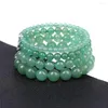 Strand UODCM Ethnic Yoga Green Aventurine Bracelets Energy Reiki Healing Natural Stone Beads For Women Men Jewelry