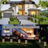 Novelty Lighting LED Solar Powered Fire Light Waterproof Garden Decoration Landscape Lawn Path Lighting Outdoor Hollow Walkway Path Plug-in Lamps P230403