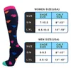 Sports Socks Compression Stockings Men Women Running Stripes Sport Flight Nylon Varicose Veins Knee Long 7pair/lot