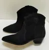 Inverno Famoso Isabels Dicker Stivaletti da donna in pelle scamosciata Marants Stivali da cowboy Lady DEWINA Booty Party Wedding Martin Stivaletti EU35-42 Con Boxx