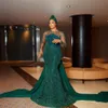 ASO 2023 Nov Ebi Arabic Mermaid Hunter Dress Green baile Cristais de lantejoulas Festa formal Festal Segunda recepção Vestidos de noivado de aniversário Vestidos Robe de Soiree es
