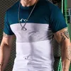 メンズTシャツストリートTシャツ夏3Dストライプ印刷半袖トップファッション毎日TESHIZED TEEMEN衣類230404