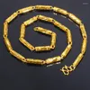 Kedjor lyx 60 cm 24k guldpläterad hexagonal pärlor halsband för män par samma halsband kedja bröllop engagemang party smycken gåvor
