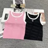 Frauen-T-Shirts mit Rundhalsausschnitt, Sport, gestrickt, Tanktop, ärmellos, Tanks, Tops, Strick-T-Shirt