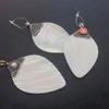 Charms Leaf-shaped Pendant Natural Freshwater Shell Beads Necklace White Diamond DIY Making Accessories Jewelry Gifts