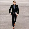 Men's Suits 2 Pieces Notched Lapel Summer Navy Blue Men 2023 Wedding For Gentle Male Blazer Slim Fit Groom Wear Tuxedos