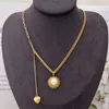 Łańcuchy 316L Nierdzewna stal nierdzewna Pearl Słońce Słońce Flower Heart Carm Charm Charclace dla kobiet moda modna biżuteria San768