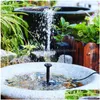 Garden Decorations Solarbrunnen-Kit 5 W für Vogeltränke-Wasserbrunnen mit Panel und 6 Düsen für kleinen Teich im Freien Dhm4I