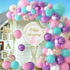 Andra evenemangsfestleveranser 130st Purple Blue Pink Arche Ballon Balloons Anniveraire Wedding Girl Baby Shower Unicorn Birthday Decoration Mariage 230404