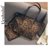 Fashion Retro Shoulder Messenger Bag Female New Leopard Bag Super Large Capacity Single Shoulder Clutch Travel Bags Tote