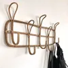 Hooks Rails Rattan Wall Mounted Clothing Hanger Rattan Hanger Interior Decoration Hanger 230404