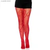 Meias Meias New Sex Sheer Pantyhose Alta Elastic Jacquard Red Fishnet Meias Meias Sexy Meias Flame Net Calças Aranha Crânio Calças Justas T231104