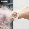 Wristwatches Watches For Women SMAEL Watch Waterproof Back Light LED Clock Alarm Stopwatch Ladies Gift 8037 Luxury WomenWristwatches