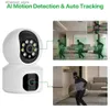 Baby Monitors Security Camera 360 WiFi 4G Sim Card Camera 4K CCTV Cameras IP Camera Dual Lens Home Protection 8MP Surveillance Baby Monitor Q231104